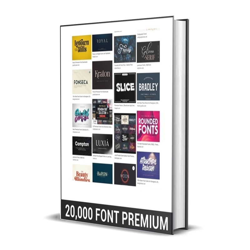 Buy Sell 20000 Premium Fonts Cheap Price Complete Series